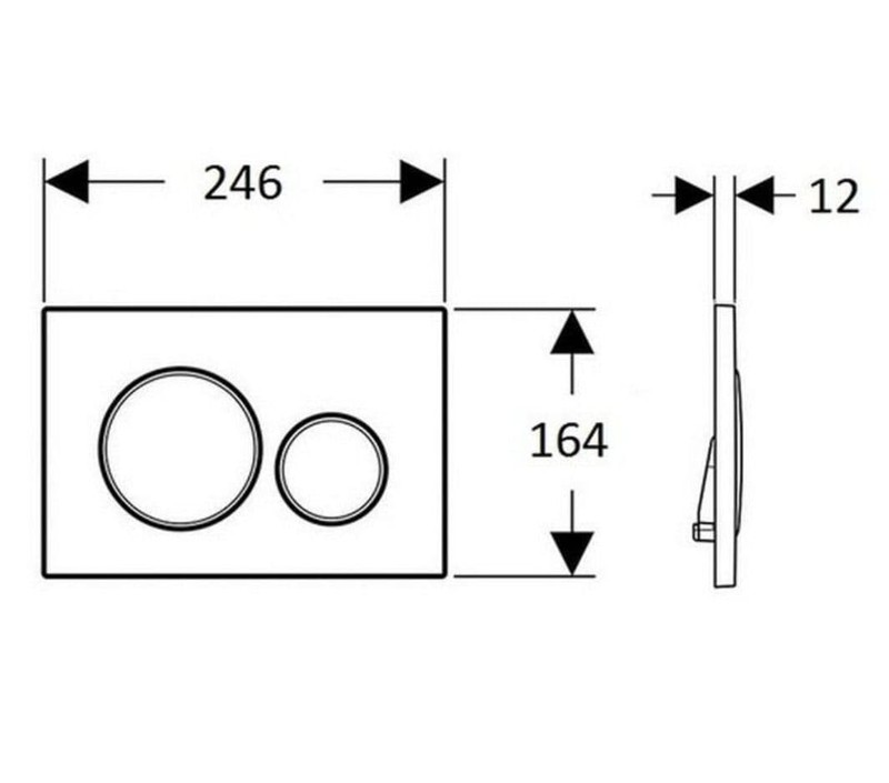 SIGMA20 Pulsador cisterna empotrada BCO Mate Lacado