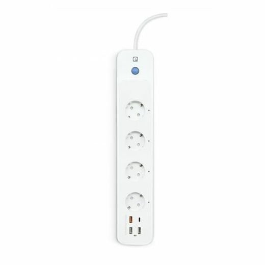 Intelligente WLAN-Steckdosenleiste mit 4 Steckdosen und 4 USB