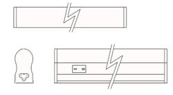LED-Streifen ohne Schalter 10W 4000K 585x22x34mm