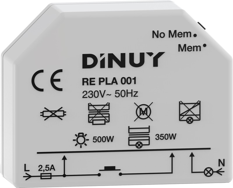 Regulador de luz 500W c/interruptor - Master