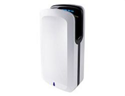 Secador de mãos Eco Turbo Jet W com acabamento em Ducasa preto e branco