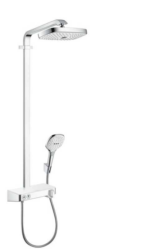 Set de ducha Showerpipe con ShowerTablet blanco/cromo Hansgrohe —  Rehabilitaweb