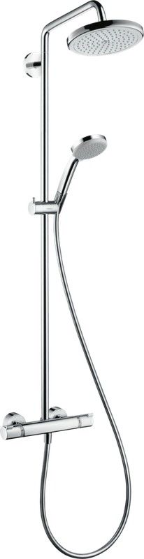 Set de ducha Showerpipe Croma 220 con termostato cromo Hansgrohe