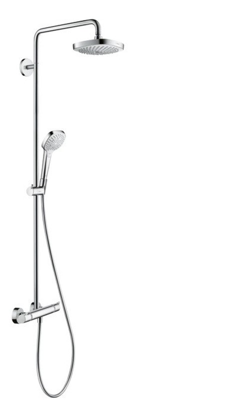 hansgrohe Croma Select E - Juego completo de ducha con sistema de ducha  moderno de 2 pulverizaciones en cromo, áspero y válvula de ducha incluida 2