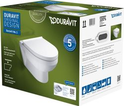 Set de inodoro suspendido compact Duravit No.1 con Rimless®