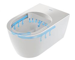 Toilettenset und abgehängter Sitz Compact Duravit Rimless