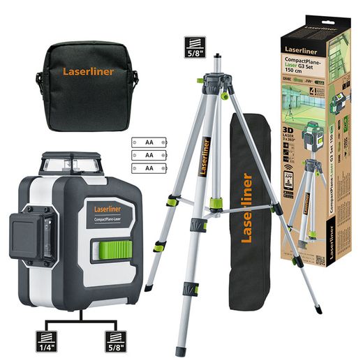 Ensemble de mesure laser CompactPlane 3G 150 cm Laserliner