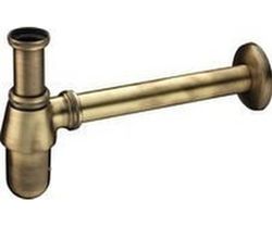 Sifón botella oro viejo para lavabo