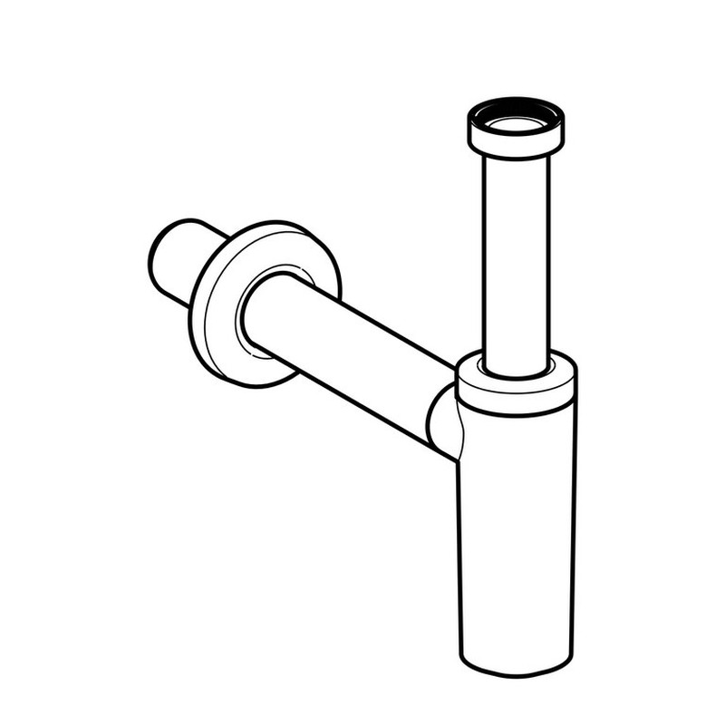 Geberit Siphon avec tuyau d'immersion pour lavabo, décharge horizontale 40  - Abitare