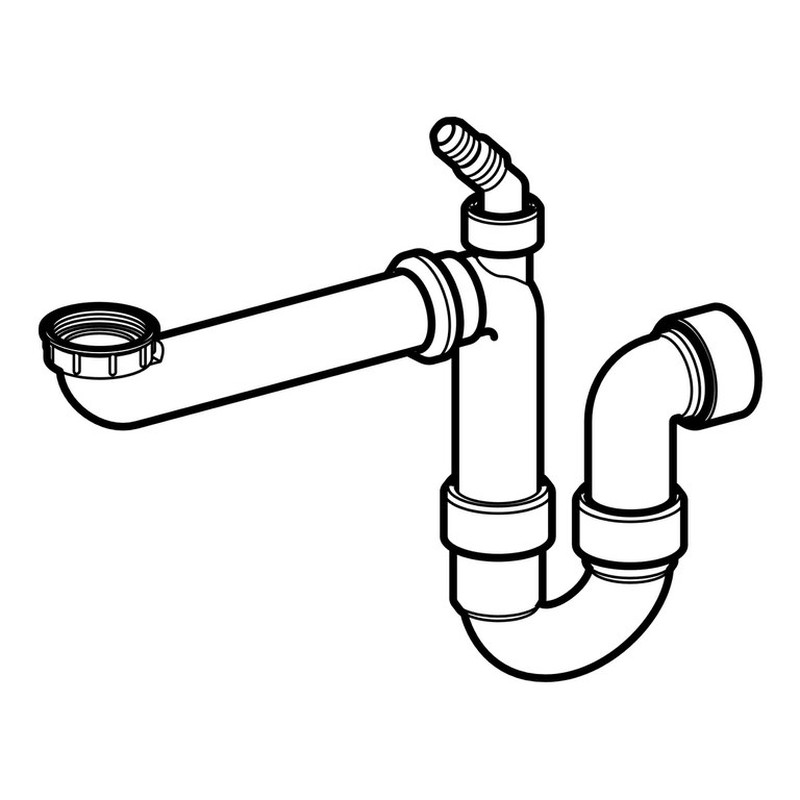 Geberit Siphon de lavabo avec tube immergé, sortie horizontale d32 151034