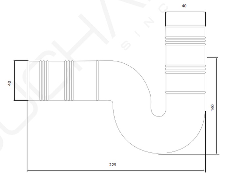Sifón curvo Geberit para dos fregaderos salida horizontal diámetro 40mm  blanco — Rehabilitaweb