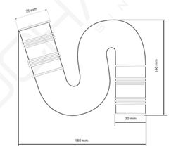 Sifone di gomma chiuso sfuso 25x30mm