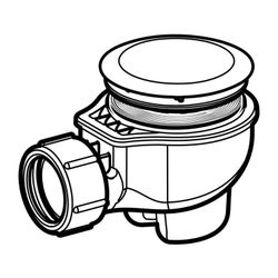 Sifão para base de chuveiro Geberit diâmetro 60mm cromado