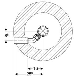 Sifão para base de chuveiro Geberit diâmetro 60mm cromado