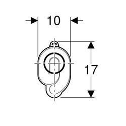 Sifão para mictório saída horizontal Geberit