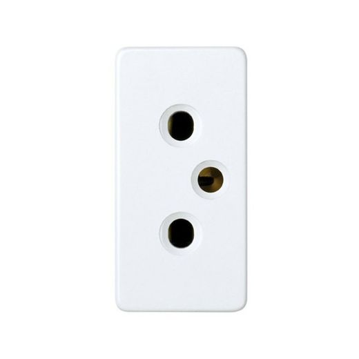 Play Base de enchufe bipolar de medio elemento blanco Simon 27 Play