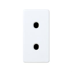 Simon 27 Play Base do plugue bipolar 16 A 250V ~ de meio elemento com dispositivo de segurança e emb. com parafuso branco