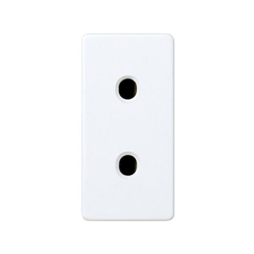 Simon 27 Play Base de fiche bipolaire 16 A 250V ~ de demi-élément avec dispositif de sécurité et emb. avec vis blanche