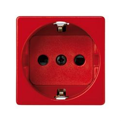 Base de enchufe schuko con dispositivo seguridad rojo Simon 27 Play