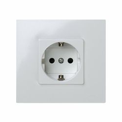 Base de enchufe schuko monobloc blanco Simon 27 Play
