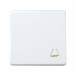 Pulsador con grabado campana blanco Simon 27 Play