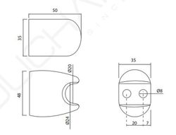 Suporte fixo cromado para puxadores de chuveiro