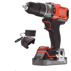 Taladro percutor con batería BDC383D1XK-QW de 18V Black & Decker