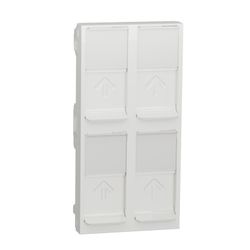 Tapa cuádruple RJ45 Keystone blanco Schneider electric
