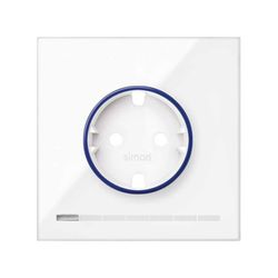 Tapa HUB iO para la base de enchufe schuko blanco brillante Simon 100