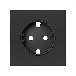 Tapa para base de enchufe schuko negro mate Simon 100