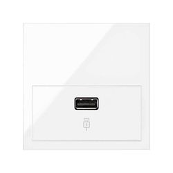 Capa para carregador USB branca brilhante Simon 100