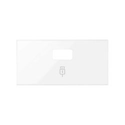 Capa para carregador USB branca brilhante Simon 100