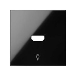 Tapa para conector HDMI negro brillante Simon 100