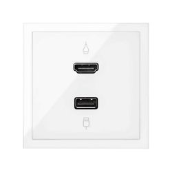 Cover voor HDMI en USB connector helderwit Simon 100