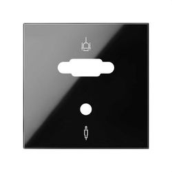 Tapa para conector VGA+Mini-jack 2 módulos negro Simon 100