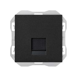 Tapa RJ45 Simon 270 con conector negro mate