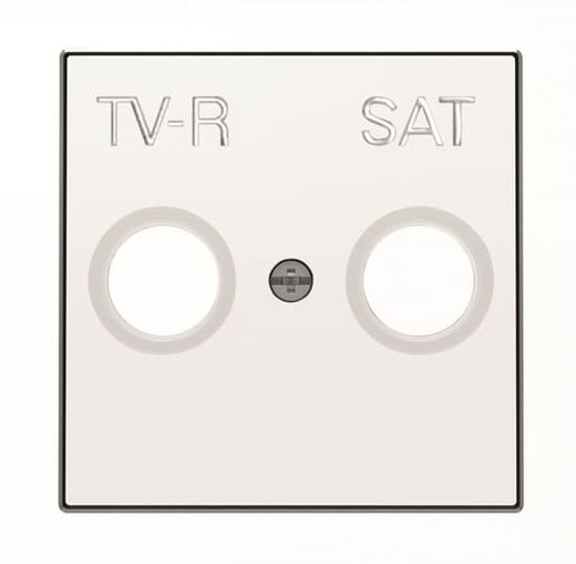 Hoes stopcontact tv + r / sat hemels wit