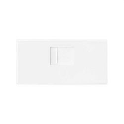 Tapa V&D plana CG para 1 ventana RJ45 blanco mate Simon 100
