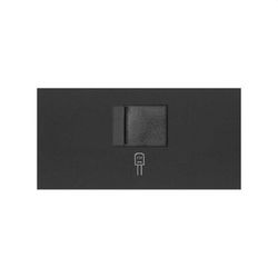 Tapa V&D plana CG para 1 ventana RJ45 negro mate Simon 100