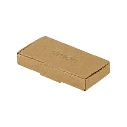 Vlakke V&D deksel CG voor 1 raam RJ45 mat zwart Simon 100