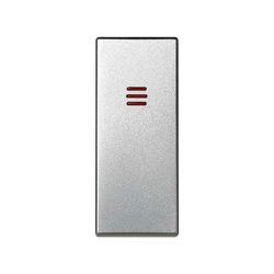 Tecla de medio elemento con visor para mecanismos aluminio Simon 82 Centralizaciones
