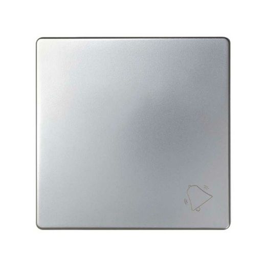 Tecla individual con grabado campana para pulsador aluminio Simon 82