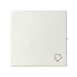 Tecla individual con grabado campana para pulsador blanco Simon 82