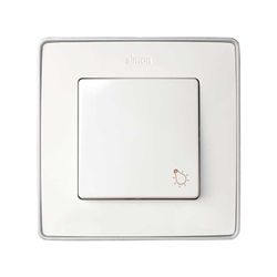 Tecla individual com gravação leve para botão branco Simon 82