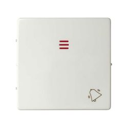 Tecla individual con visor y grabado campana blanco Simon 82