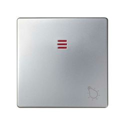 Tecla individual con visor y grabado luz aluminio Simon 82