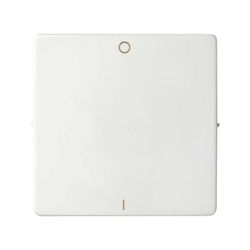 Enkele sleutel voor tweepolige schakelaar met I / O-gravure wit Simon 82