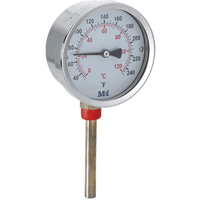 Termometro temperatura acqua, diametro quadrante 52 mm/2,0 pollici