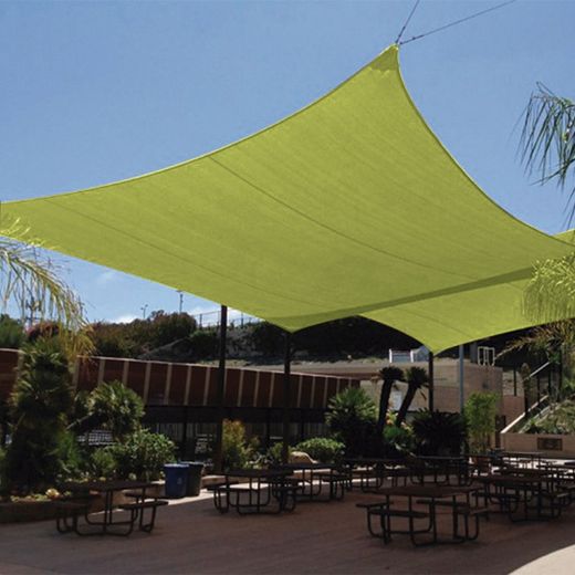 Waterproof shade sail awning LISTA square 3.6 m