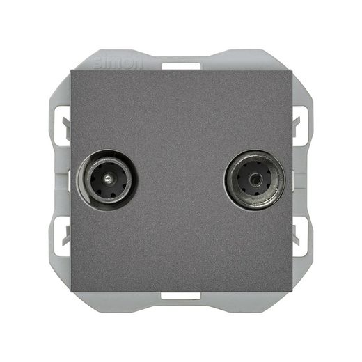 Single R-TV + SAT socket Simon 270 titanium